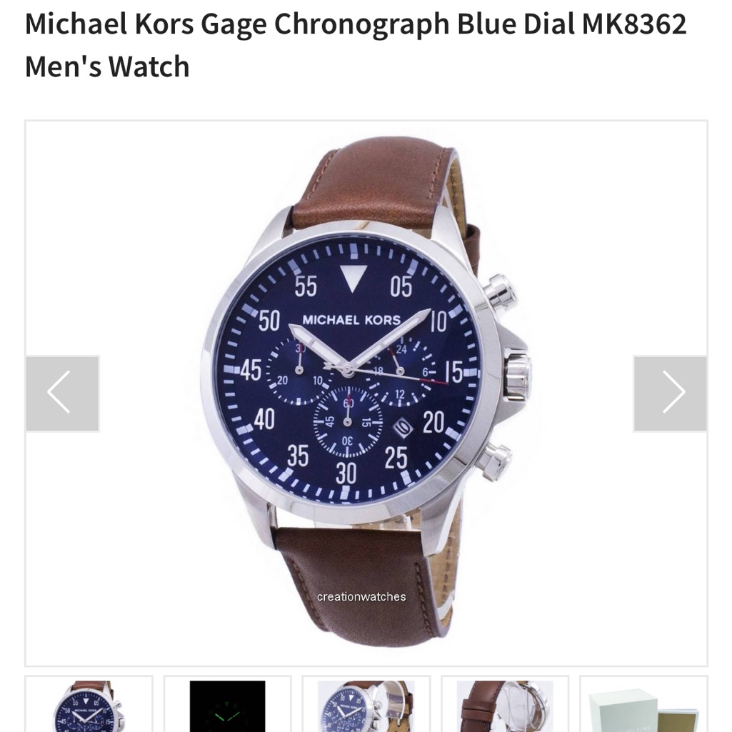 Michael Kors Gage Chronograph Blue Dial Watch